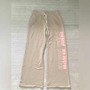 Pink Floyd straight leg sweatpants.
